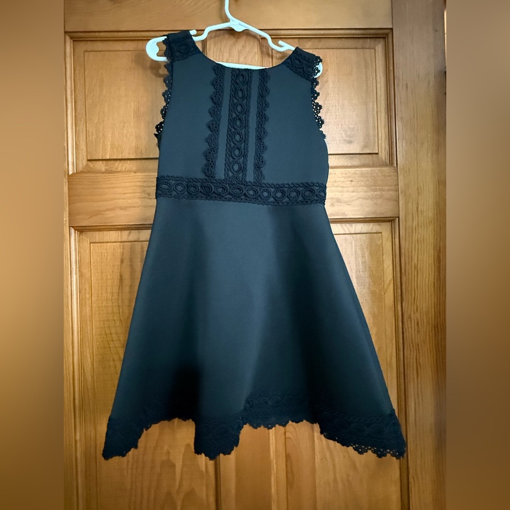 Rare Editions Black Lace Kids Dress